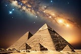 Did ancient antediluvian advanced civilizations really exist? — Image Title: ‘Enigma of the Starry Pyramids’ | © Copyright Protected | An AI Digital Art Creation by eXtraHumans to give you a visual glimpse into the extraordinary. Visit eXtraHumans on RedBubble! Your support helps continue this journey, Dive in!