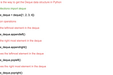 Deque: Python Data Structure