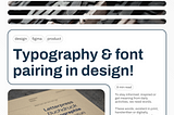 Typography & font pairing in design