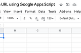 Google Sheets user interface with custom menu to open a URL