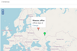 Displaying objects on maps in the Django administration site.