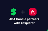 ADA Handle Partners with Cexplorer