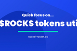Quick focus on… The $ROCKS tokens utility!️