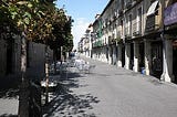 Planting Gardens Above Calle Mayor: Alcalá, SPAIN