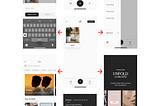Screenshots of Unfold by Squarespace application