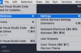 Open menu Code, select Preferences, select Settings