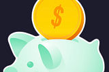 A piggy bank vector image