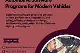 Exploring Essential Automotive Software Programs for Modern Vehicles