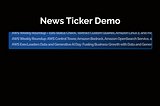 HTML CSS News Ticker Demo