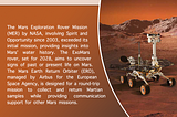 Roving the Red Planet- Mars Exploration Rovers