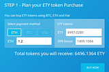 How to contribute in Etherty presale using Ether