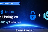 TEAM is listing on Bilaxy Exchange