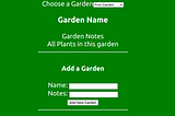 Gardening App in ReactJS