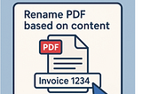 Rename PDF files in bulk based on content. Here is the solution.