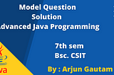 Model Question Solution Java