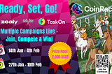 Ready, Set, Go! Join CoinRaces on Zealy and TaskOn!