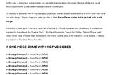 A One Piece Game Codes