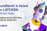 SureRemit (RMT) — Now Listed on LATOKEN Cryptocurrency Exchange