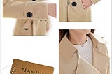 NANJUN Women’s Double Breasted Trench Coat