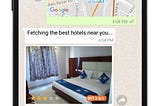 Book hotels near you, with WhatsApp 📍 !
