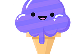 Icon for Sorbet project. The image is of a scoop of purple sorbet on an ice cream cone.