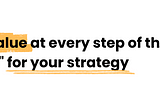 Adding value at every step of the journey. A “how to” for your strategy