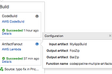 Supporting multiple output artifacts from CodeBuild in CodePipeline