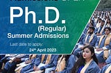 Apply for Ph.D Programme (Regular) 2023 | DA-IICT Gandhinagar