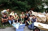 Posing with “The Highway Ladies” in Tohoku, Japan.