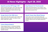 OpenAI releases API for image generation — Weekly AI Newsletter (April 28th 2025)