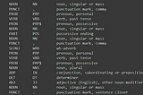 POS & NER Part 1 : Part of Speech Tagging