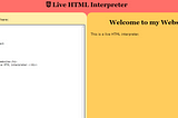 Live HTML Interpreter