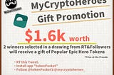 [Announce]MyCryptoHereos — tokenPocket Gift Promotion.