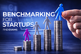 Business growth comparison showing competitors ranked on stacked coins with a hand placing the top performer