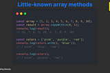 7 Little-Known Array Methods In JavaScript