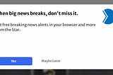 Browser Push Notifications from The Star