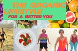 Healthy food ideas and people making exercises
