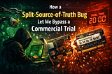 How a Split-Source-of-Truth Bug Let Me Bypass a Commercial Trial