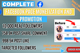 I will facebook page promotion, fb page monetization,fb marketing, criteria organically