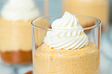 No Bake Pumpkin Cheesecakes with Caramel Sauce