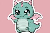 7 Midjourney Prompts For Stickers [ Cute Dragon ]