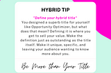 Distinguish Your Career Value by Defining Your Hybrid Job Title