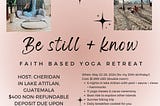 Faith based yoga retreat in Guatemala