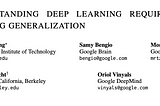 Paper explained: “UNDERSTANDING DEEP LEARNING REQUIRES RETHINKING GENERALIZATION”  — ICLR’17