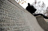 Names carved into the National Law Enforcement Memorial, Washington DC.