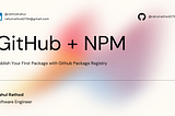 Publish Your First Package with Github Package Registry