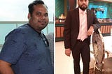 Weight Loss journey from 108 to 78 , Left Picture taken in Sep 2017 and right taken in November 2019