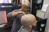 Preston Barber Andrea gives free cuts to veterans/homeless after her ex-army partner committed…