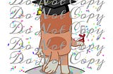 Graduation Bingo Blue Dog PNG || Digital Download