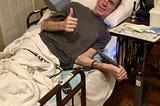 My husband Steve in the end stages of Multiple System Atrophy